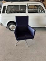 Label Gerard vd Berg fauteuil, Huis en Inrichting, Ophalen, Gebruikt, 50 tot 75 cm, Leer