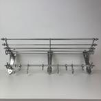 Prachtige lange treinkapstok chrome, Huis en Inrichting, Woonaccessoires | Kapstokken, Ophalen of Verzenden, Metaal, Wandkapstok