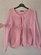Roze  gebreid vest met strik, Ophalen of Verzenden, Nieuw, Maat 38/40 (M), Roze