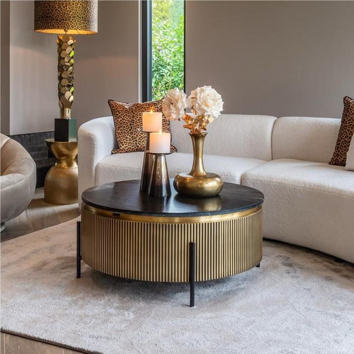 Richmond marmeren BLAD 90x2 cm voor salontafel 7574, Huis en Inrichting, Tafels | Salontafels, Nieuw, Minder dan 50 cm, 50 tot 100 cm