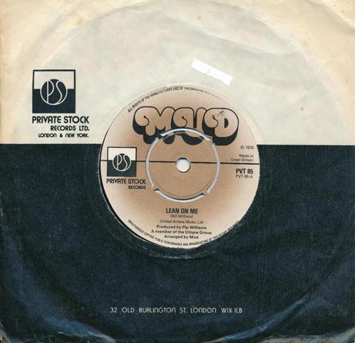 1891 Mud - Lean on me (1976), Cd's en Dvd's, Vinyl Singles, Gebruikt, Single, Pop, 7 inch, Ophalen of Verzenden