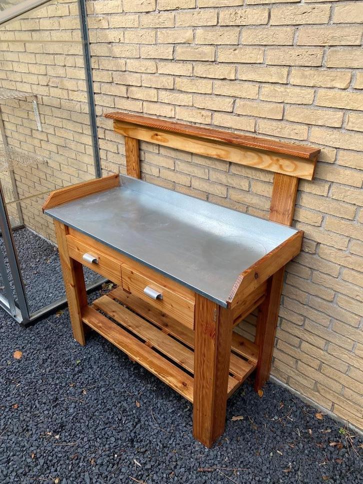 Oppot tuin tafel, Tuin en Terras, Kweekspullen, Zo goed als nieuw, Kweektafel, Ophalen