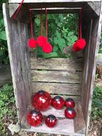 Kerstballen rood craquelé, Ophalen of Verzenden, Nieuw