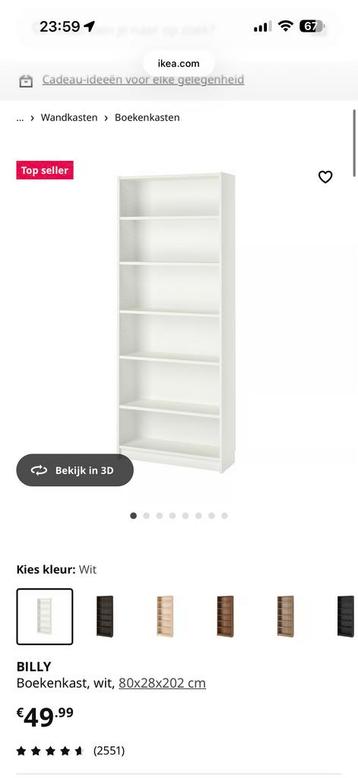 Ikea Billy Boekenkast 80x28x202 cm - afbeelding 1