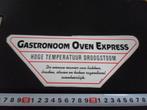 sticker Gastronoom Oven Express, Ophalen, Zo goed als nieuw, Bedrijf of Vereniging