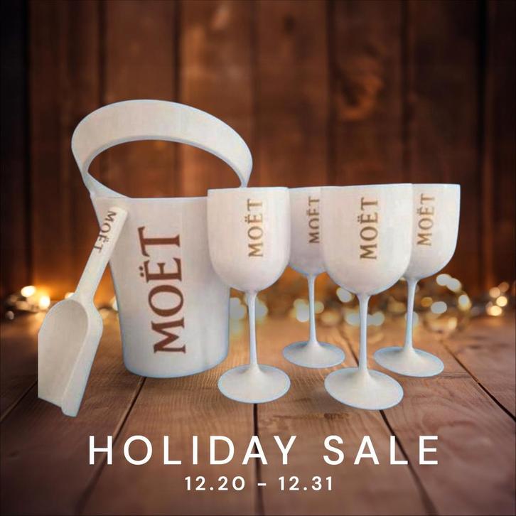 4 glazen + ice-Bucket + ijsschep + cadeau  MOËT & CHANDON ‼️, Verzamelen, Glas en Borrelglaasjes, Nieuw, Overige typen, Ophalen of Verzenden