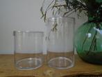 2x Riviera Maison grote glazen voorraadpot met deksel M + L, Ophalen, Zo goed als nieuw