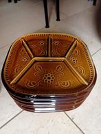Vintage Fondue Borden 6 stuks - Nieuwstaat!, Ophalen of Verzenden, Zo goed als nieuw, Bord(en), Overige stijlen