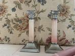 2 antieke kaarsen standaars, hoogte 20 cm, Diversen, Kerst, Ophalen of Verzenden