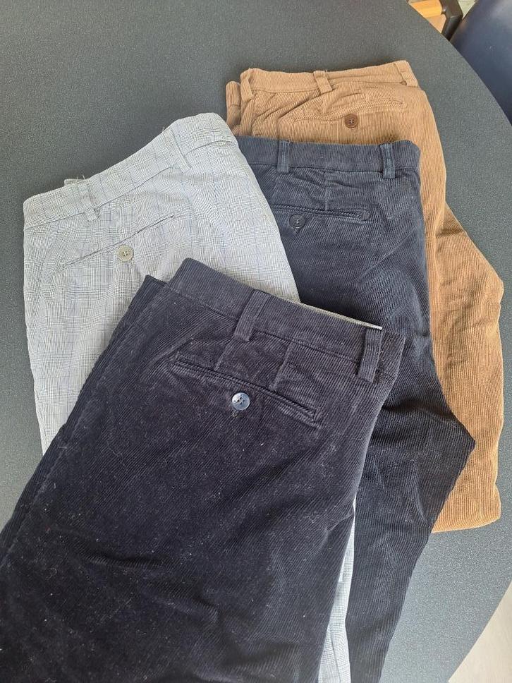 4 Meyer broeken mt 27 model Bonn W101/L82 setprijs of p.st., Kleding | Heren, Broeken en Pantalons, Gedragen, Overige maten, Beige