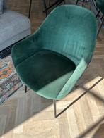 Goossens eettafelstoel Vorst | 6 stuks | Groen velvet, Gebruikt, Overige kleuren, Ophalen of Verzenden, Stof