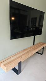 Houten TV Tafel / TV Meubel, Huis en Inrichting, Kasten | Televisiemeubels, Ophalen, Gebruikt, 100 tot 150 cm, Metaal