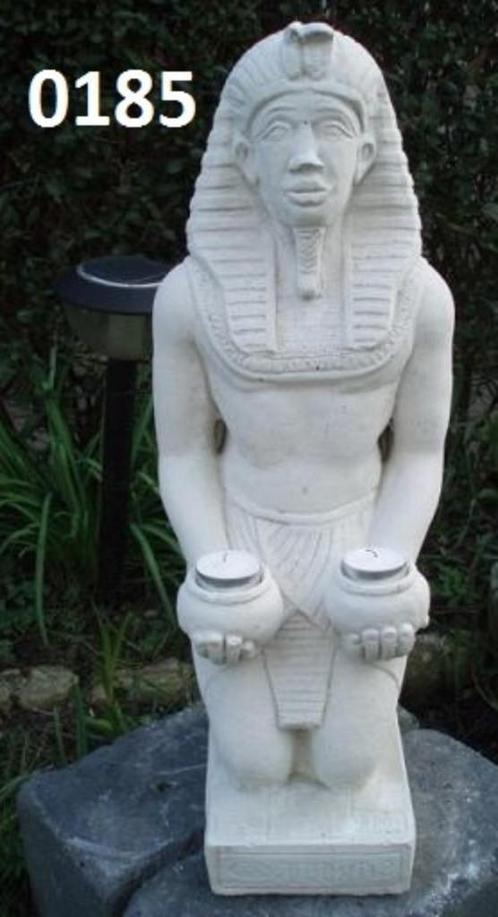 Sphinx beeld groot met waxine licht, Tuin en Terras, Tuinbeelden, Nieuw, Mensenbeeld, Beton, Ophalen