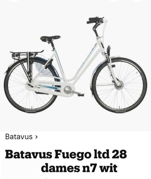 Te-koop aangeboden Batavus Fuego ltd 28 dames n7 kleur wit, Fietsen en Brommers, Fietsen | Dames | Damesfietsen, Zo goed als nieuw