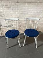 2 houten stoelen te koop!, Gebruikt, Twee, Wit, Ophalen of Verzenden