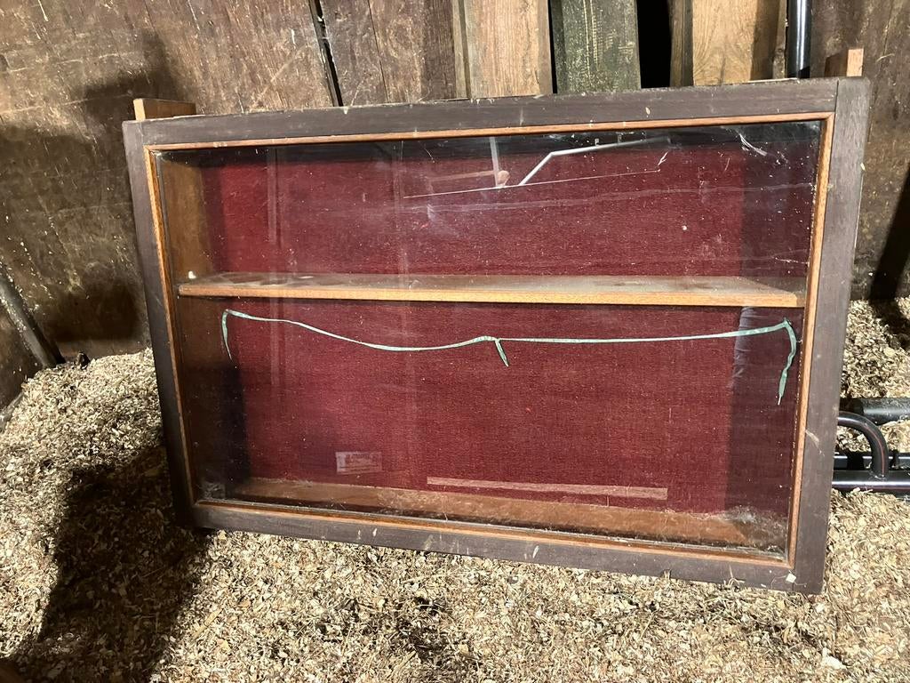 Retro prijzenkast vitrine 120 x 80, Huis en Inrichting, Kasten | Vitrinekasten, Ophalen, Gebruikt, 50 tot 100 cm, Minder dan 100 cm