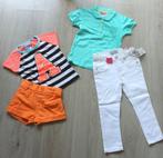 1 setje nieuw witte broek europe kids /hema + shirt en short, Kinderen en Baby's, Kinderkleding | Maat 92, Meisje, Ophalen of Verzenden