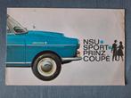 Brochure NSU SPORT PRINZ COUPE -  1966 NL, Verzenden, Gelezen, Overige merken