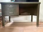 Vintage Metalen Bureau met 2 Lades, Ophalen, Gebruikt, Bureau