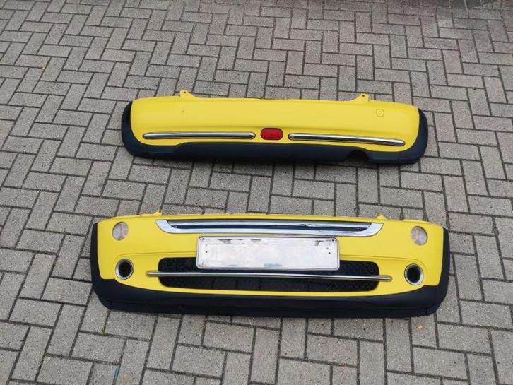 Mini r50 voorbumper achterbumper liquid yellow, Auto-onderdelen, Carrosserie en Plaatwerk, Bumper, Mini, Voor, Achter, Gebruikt