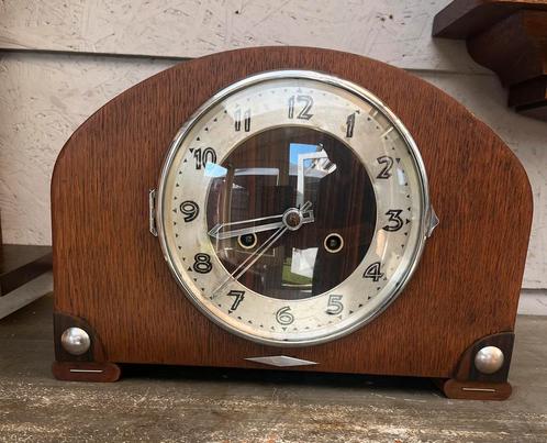 Heel oude art deco pendule, merk is Mauthe, Antiek en Kunst, Antiek | Klokken, Ophalen
