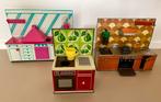 3 retro keukentjes blik, Ophalen of Verzenden, Zo goed als nieuw, Poppenhuis