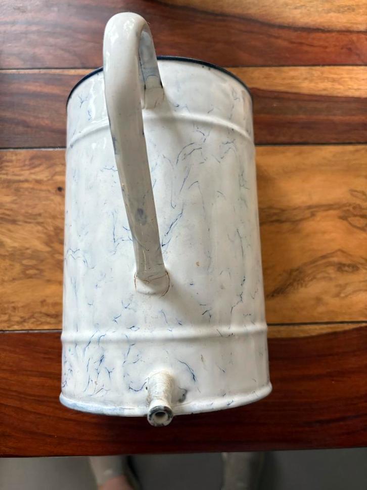 Antieke Emaille maatbeker /lavement - 2 liter, Antiek en Kunst, Antiek | Emaille, Ophalen of Verzenden