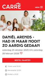 Een ticket voor Daniel Arends in Carre, Tickets en Kaartjes, Eén persoon, Oktober