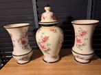 Vintage Vazen Set met Rozenmotief, Ophalen