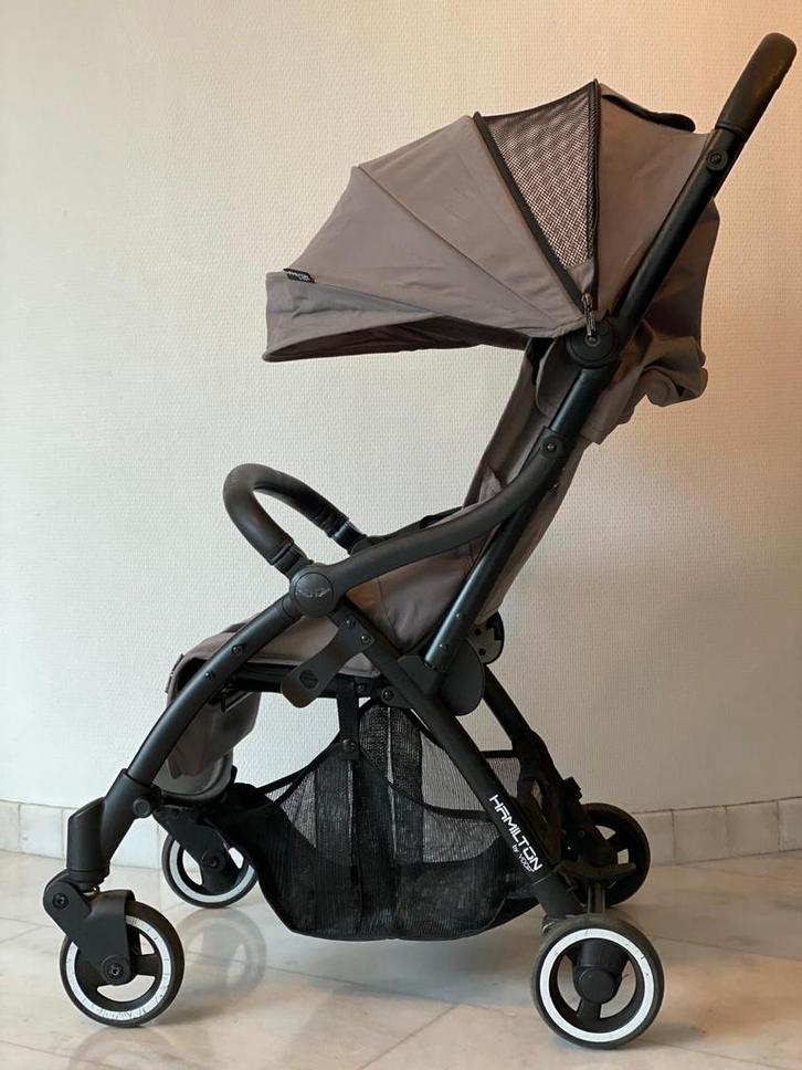 Hamilton X1 prime buggy - grijs, Kinderen en Baby's, Buggy's, Gebruikt, Overige merken, Verstelbare rugleuning, Zonnekap, Ophalen