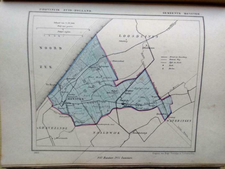 108 /Monster / Poeldijk / Hoogwerf / Litho Kuyper ZH, Antiek en Kunst, Kunst | Litho's en Zeefdrukken, Ophalen of Verzenden