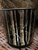 Windlicht van Countryfield met zwart bosmotief. 15 cm, Huis en Inrichting, Woonaccessoires | Kandelaars en Kaarsen, Overige materialen