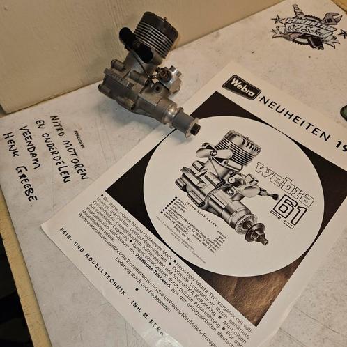 WEBRA 61 rc met originele reclame uit 1967, Hobby en Vrije tijd, Modelbouw | Radiografisch | Vliegtuigen, Zo goed als nieuw, Nitro