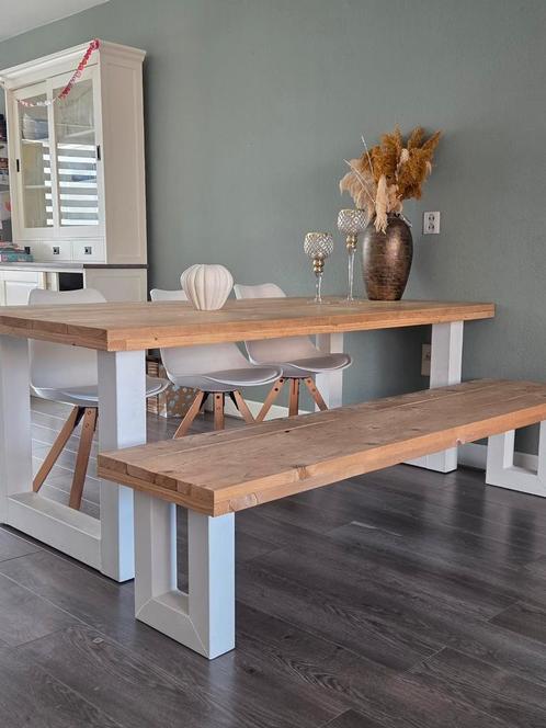 Eetkamer tafel set, Huis en Inrichting, Tafels | Eettafels, Zo goed als nieuw, 100 tot 150 cm, 200 cm of meer, Vijf personen of meer