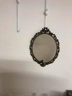 Ovale spiegel in zeer fraai messing frame Italië 39,5x29, Antiek en Kunst, Antiek | Spiegels, Minder dan 100 cm, Minder dan 50 cm