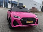 Audi RS6 12v roze + RC - Leder - Rubberband Bluetooth NIEUW, Kinderen en Baby's, Speelgoed | Buiten | Voertuigen en Loopfietsen