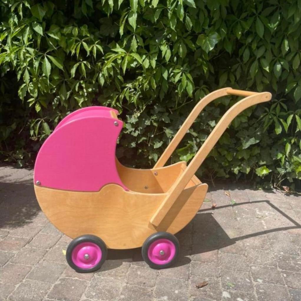 Houten poppenwagen Van Dijk Toys, Ophalen, Gebruikt, Duw- of Trekspeelgoed