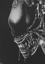Alien Picture handgesneden in plaatstaal... Metaal, Antiek en Kunst, Verzenden