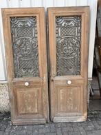 Prachtige antieke dubbele eiken voordeur, Doe-het-zelf en Verbouw, Deuren en Horren, Jurgen.hoogenboezem@gmail.com, Glas, Buitendeur