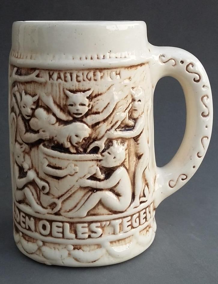 Om1960-1970 Tegels Aardewerk Carnaval Bierpint Jac Bongaerts, Antiek en Kunst, Antiek | Keramiek en Aardewerk, Ophalen of Verzenden