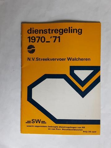 SW-N.V. STREEKVERVOER WALCHEREN DIENSTREGELING 1970-'71 beschikbaar voor biedingen