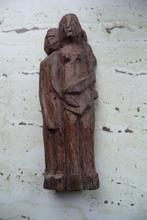 Kunst Houten beeldje 3 figuren, Antiek en Kunst, Ophalen of Verzenden