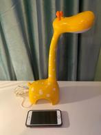 Lamp kinderkamer, design tafellamp, geel giraf., Ophalen of Verzenden, Zo goed als nieuw, Minder dan 50 cm