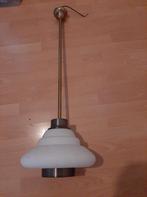 Vintage Schoollamp Jaren 50/60, Huis en Inrichting, Lampen | Hanglampen, Ophalen, Gebruikt, Vintage, Glas