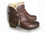 vintage lammy laarzen schapenwol leer boho steampunk gespen, Bruin, Verzenden, Lage of Enkellaarzen, Blackstone