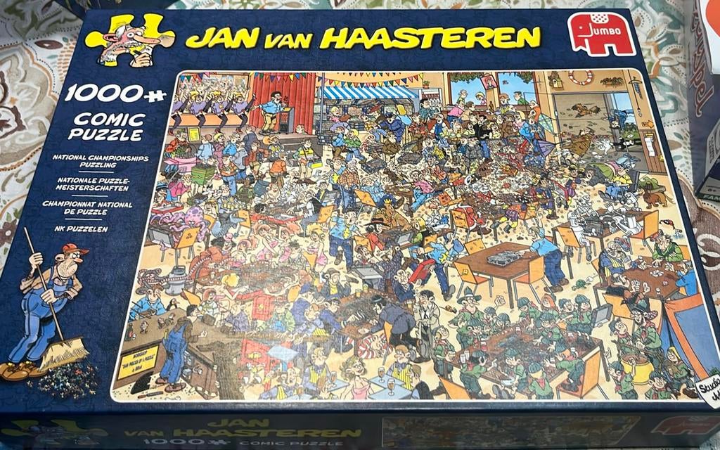 Jan van haasteren nk puzzelen, 1000 stukjes, Ophalen, 500 t/m 1500 stukjes, Zo goed als nieuw