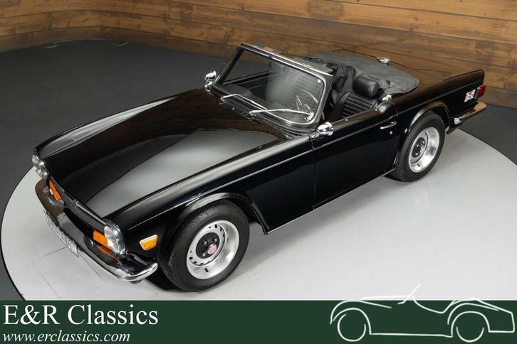 Triumph TR6 Cabriolet | 1971, Auto's, Oldtimers, Bedrijf, Te koop, Open dak, Triumph, Benzine, Cabriolet, Handgeschakeld, Zwart