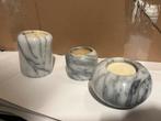 Waxine licht houders marmer, Ophalen of Verzenden, Zo goed als nieuw, Overige materialen, Minder dan 25 cm