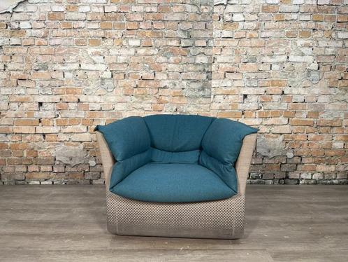 Moroso Coat blauw grijs bij TheReSales, Huis en Inrichting, Fauteuils, Zo goed als nieuw, Metaal, Stof, 75 tot 100 cm, 75 tot 100 cm