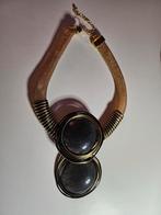 Chic collier goud zwart, Sieraden, Tassen en Uiterlijk, Ophalen of Verzenden, Nieuw, Zwart, Goud